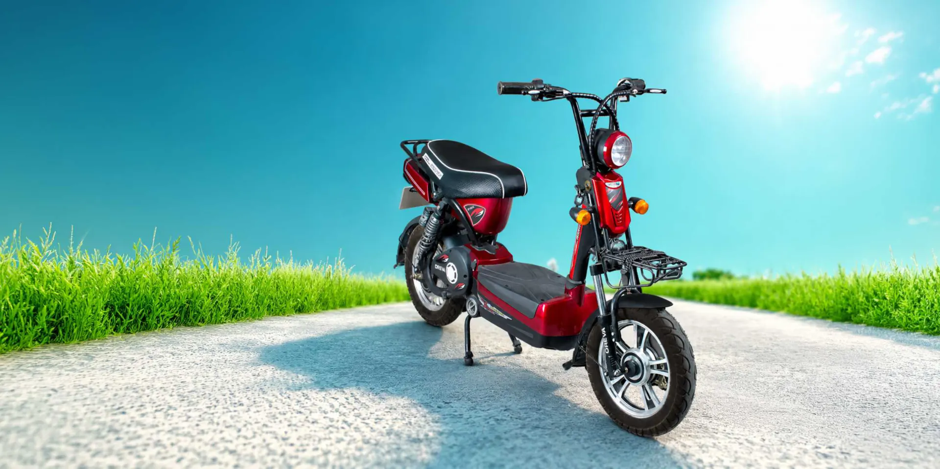 Oreva Aarieyana electric scooter on an open road
