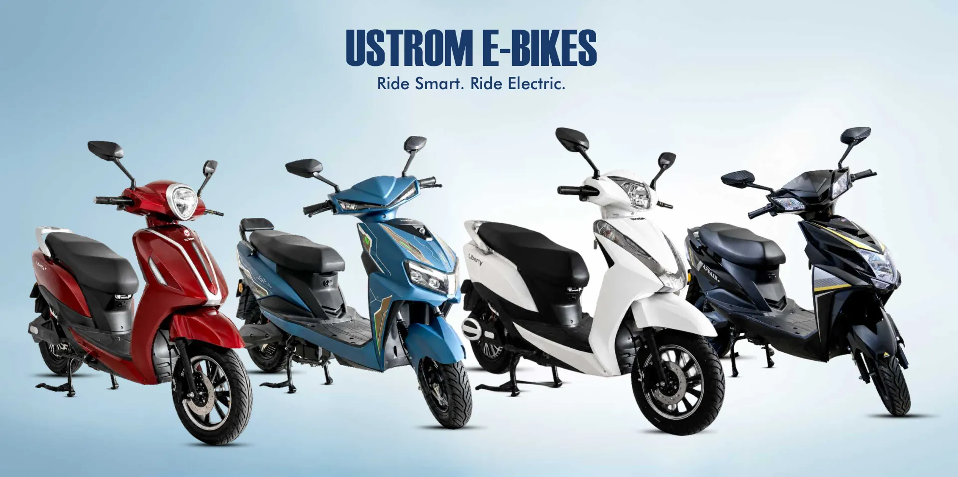 USTROM e-bikes lineup: Liberty+, Selfie Neo, Liberty and Affair+